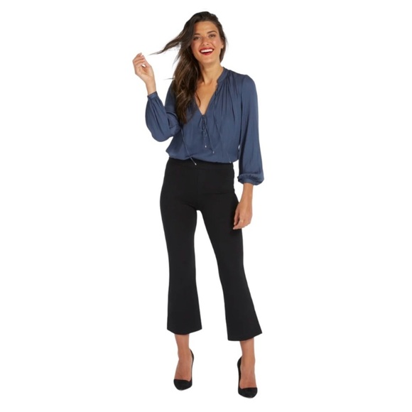 SPANX The Perfect Pant Women's Size Small Black Crop Flare Ponte High Waisted - Picture 3 of 14